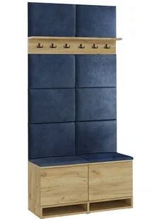 Garderoba do przedpokoju dąb craft + granat H6-W83 - Meble do przedpokoju - miniaturka - grafika 1