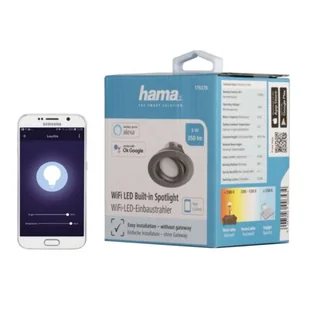 HAMA Oprawa dekoracyjna HAMA 176578 Satin Nikiel WiFi | 176578 - Systemy inteligentnych domów - miniaturka - grafika 1