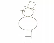 Ozdoby bożonarodzeniowe - Bałwan Świąteczny Led Dekoracja Zewnętrzna 47 Cm - miniaturka - grafika 1