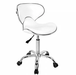 ACTIVESHOP GABBIANO TABORET KOSMETYCZNY Q-4599 BIAŁY AS_106672 - Krzesła i taborety kosmetyczne - miniaturka - grafika 1