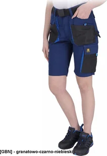 R.E.I.S. OX-FIO-TS - Spodnie ochronne do pasa FIO z krótkimi nogawkami, damskie - granatowo-czarno-niebieski XL - Spodnie sportowe damskie - miniaturka - grafika 1
