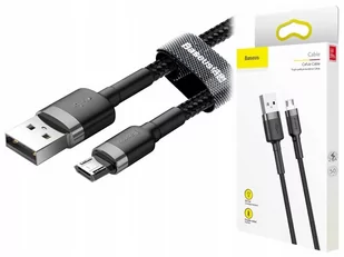 Baseus Kabel CAMKLF-AG1 (USB M - Micro USB M; 0,50m; kolor szary) - Kable USB - miniaturka - grafika 3