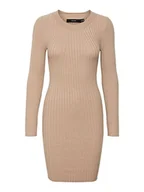 Sukienki - VERO MODA Sukienka damska podkreślająca sylwetkę, silver mink, M - miniaturka - grafika 1