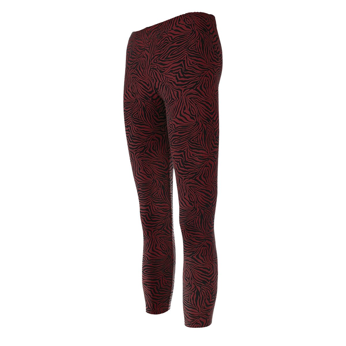 Dziewczęce legginsy ocieplane zebra bordowe Tup Tup r.122