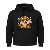 Bluzy dla dziewczynek - BLUZA DZIECIĘCA Z NADRUKIEM WIEWIÓRKA WYDRA SŁODKA PREZENT 5-6 - miniaturka - grafika 1