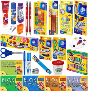 ASTRA Wyprawka Szkolna zestaw plastyczny XXL i klej Magic - Przybory szkolne - miniaturka - grafika 1