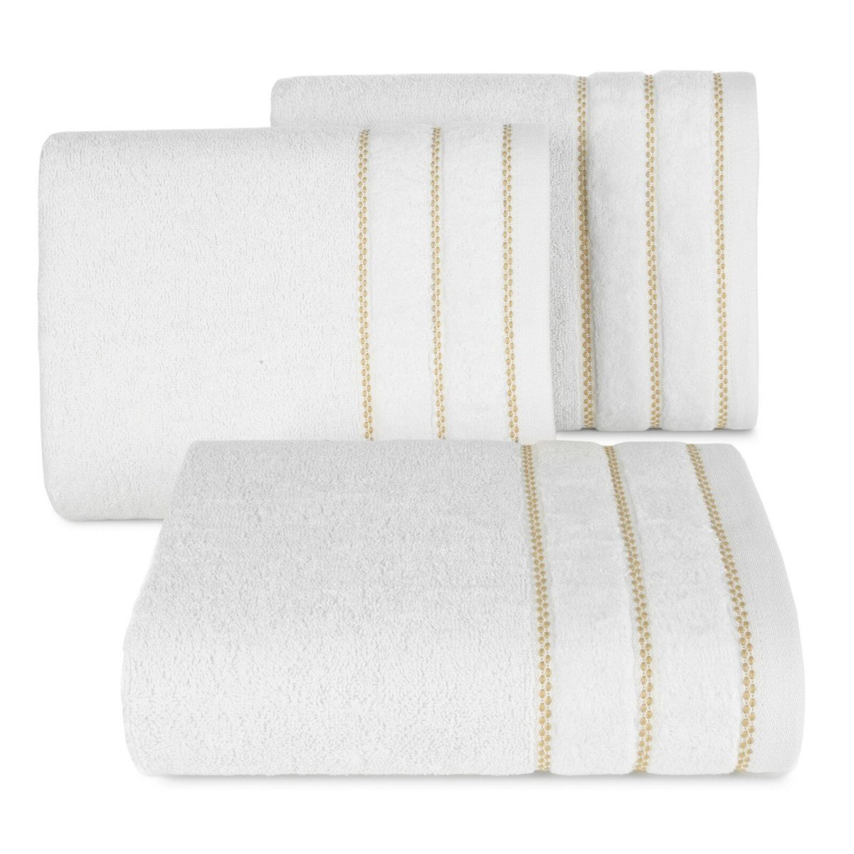 Ręcznik Dona 50x90 cm biały ozdobny ręcznik bawełniany frotte