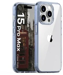 Bizon Etui Case Halo do iPhone 15 Pro Max, przezroczysto-niebieskie - Etui i futerały do telefonów Bizon Etui Case Halo do iPhone 15 Pro Max, przezroczysto-niebieskie - Etui i futerały do telefonów - miniaturka - grafika 1