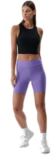 Legginsy krótkie sportowe damskie 4F fiolet do biegania na siłownię F007 XS - Legginsy - miniaturka - grafika 1