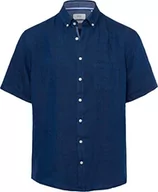 Koszule męskie - BRAX Męska koszula lniana Dan U AIRWASHED Linen z krótkim rękawem, SEA, S, Sea, S - miniaturka - grafika 1