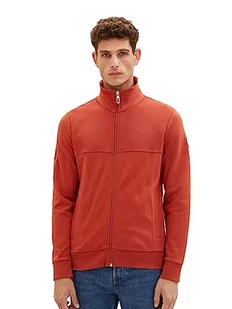 TOM TAILOR Męska bluza ze stójką, 14302-velvet red, M, 14302-Velvet Red, M - Bluzy męskie - miniaturka - grafika 1