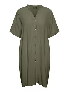 Pieces Sukienka w kolorze khaki - Sukienki - miniaturka - grafika 1