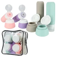 Akcesoria podróżnicze - Silikonowe butelki podróżne do samolotu bagażu na kosmetyki – zestaw B01 - miniaturka - grafika 1