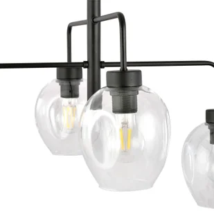 Emibig LUKKA 4 BLACK/TRANSPARENT 1164/4 lampa sufitowa żyrandol nowoczesny klosze 1164/4 - Lampy sufitowe - miniaturka - grafika 6