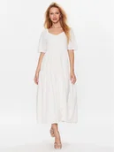 Sukienki - YAS Sukienka codzienna 26029550 Biały Loose Fit - miniaturka - grafika 1