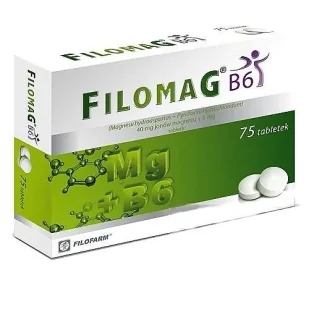 Filofarm Filomag B6 75 szt. - Witaminy i minerały Filofarm Filomag B6 75 szt. - Witaminy i minerały - miniaturka - grafika 1