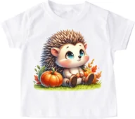 Koszulki dla dziewczynek - Koszulka z jeżem - wzór jeż43 - miniaturka - grafika 1