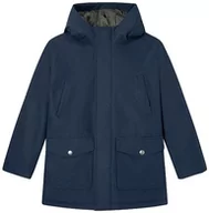 Kurtki i płaszcze dla chłopców - Hackett London Kurtka chłopięca Tech Parka, Niebieski (granatowy), 9 Lat - miniaturka - grafika 1