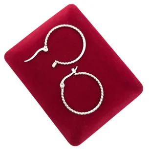 Kolczyki srebrne koła 25mm x 2mm - Stal chirurgiczna - Kolczyki - miniaturka - grafika 1