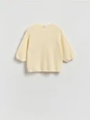 Swetry damskie - Reserved - Sweter z wełną - jasnożółty - miniaturka - grafika 1