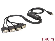 Kable komputerowe i do monitorów - Adapter USB 2.0 - serial 4 x rs-232 db9 DELOCK - miniaturka - grafika 1