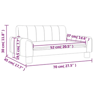 Sofa dla dzieci, kolor taupe, 70x45x30 cm, obita tkaniną Lumarko! - Sofy i kanapy - miniaturka - grafika 8