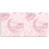 Podkładki na biurko - Podkładka na biurko z nadrukiem Maki w kolorze różu 120x60 cm - miniaturka - grafika 1