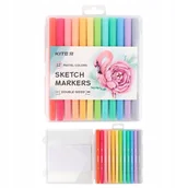 Przybory szkolne - Markery Akrylowe Flamastry Pisaki 12 sztuk dwustronne 12 kolorów Kite - miniaturka - grafika 1