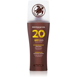 Dermacol Water Resistant Sun Milk wodoodporne mleczko do opalania w sprayu SPF20 200ml - Balsamy i kremy do opalania - miniaturka - grafika 1