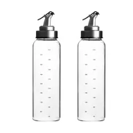 Przybory do gotowania - 2-częściowy zestaw dozowników do oleju Butelki na ocet i olej wykonane ze szkła 450 ml - miniaturka - grafika 1