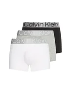 Majtki męskie - Calvin Klein Bokserki Męskie Trunk 3Pk White/Gray/Black 000Nb3130A Mpi Xl - miniaturka - grafika 1
