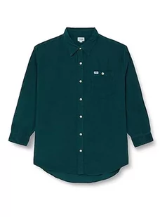 Wrangler Damska koszula ze sztruksu, Dark Matcha, XL - Koszule damskie - miniaturka - grafika 1