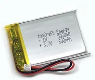 Ładowarki i akumulatory - Akumulator Li-Poly 600mAh 3.7V JST 503040 - miniaturka - grafika 1