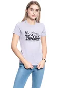 Koszulki i topy damskie - DAMSKI T-SHIRT LEE SLIM LOGO TEE LAVENDER DUSK L44CEPOA 112109806 - Lee - miniaturka - grafika 1