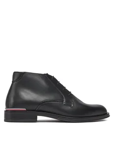 Tommy Hilfiger Trzewiki Core Rwb Hilfiger Lth L Boot FM0FM04804 Czarny - Botki męskie - miniaturka - grafika 1