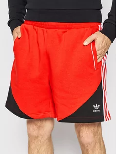 Spodnie sportowe męskie - Adidas Szorty sportowe Sst Fleece HC2092 Czerwony Regular Fit - grafika 1
