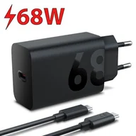 Ładowarki do telefonów - Ładowarka sieciowa Lenovo USB-C 68W + kabel USB-C 1,5 m (ZG38C05739) Czarna - miniaturka - grafika 1