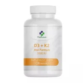 Witaminy i minerały - MedFuture Witamina D3 + K2 Max Formuła, 120 tabl. >> 0zł za wysyłkę przy zakupach od 149 zł << - miniaturka - grafika 1