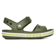 Buty dla dziewczynek - CROCS BAYABAND SANDAL T 211055-309 Zielony - miniaturka - grafika 1