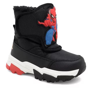 Buty dla chłopców - Śniegowce Spiderman Ultimate AW23-317SPDRMV-A Czarny - grafika 1