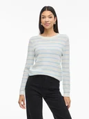 Swetry damskie - Vila Sweter "Vidalo" w kolorze biało-błękitnym - miniaturka - grafika 1