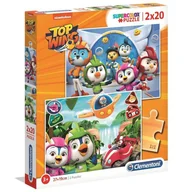 Puzzle - Clementoni Puzzle 2 x 20 EL SUPER KOLOR Top Wing 24760 p6 - miniaturka - grafika 1