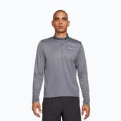 Kurtki i kamizelki sportowe męskie - Bluza do biegania męska Nike Pacer Dri-Fit 1/2 Zip smoke grey - miniaturka - grafika 1