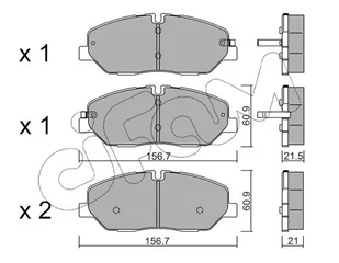 Klocki hamulcowe CIFAM 82210940 5810159A00 HYUNDAI H350  15- PRZÓD - Klocki hamulcowe - miniaturka - grafika 1