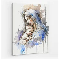 Ikony i obrazy sakralne - Maryja Dziewica z Jezusem - obraz polycanvas, 60x80 - miniaturka - grafika 1