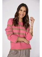 Swetry damskie - LIEBLINGSSTÜCK Sweter w kolorze zielono-różowym - miniaturka - grafika 1