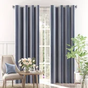 Zasłony - Zasłona na przelotkach Welur Moradi Jasny niebieski 140x250cm - miniaturka - grafika 1