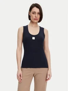 Fracomina Top FP25ST2001J40101 Granatowy Slim Fit - Koszulki i topy damskie - miniaturka - grafika 1