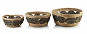 Kosze wiklinowe - Lumarko Lumarko Komplet 3 Koszy 30xh:15cm/27xh:13cm/21xh:9cm HIWB2985 Mondex - miniaturka - grafika 1