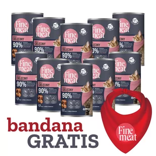 PetRepublic Fine Meat danie z cielęciny 10x400g + bandana! - Mokra karma dla psów - miniaturka - grafika 1